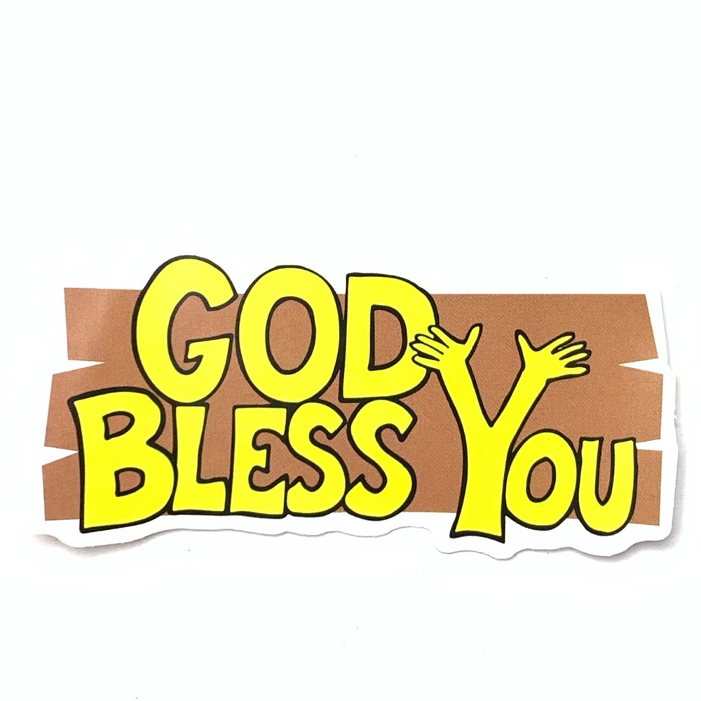 God Bless You Vinyl Sticker